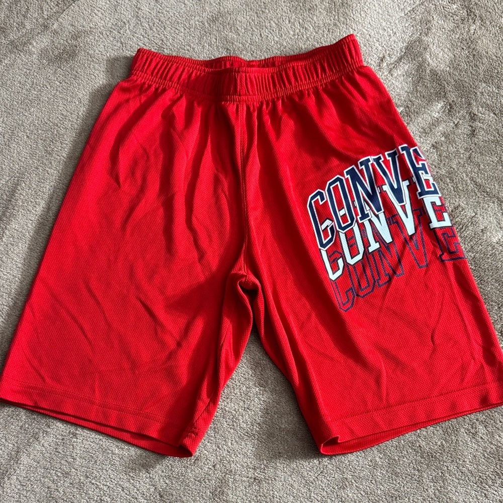 Converse Red Logo Athletic Shorts